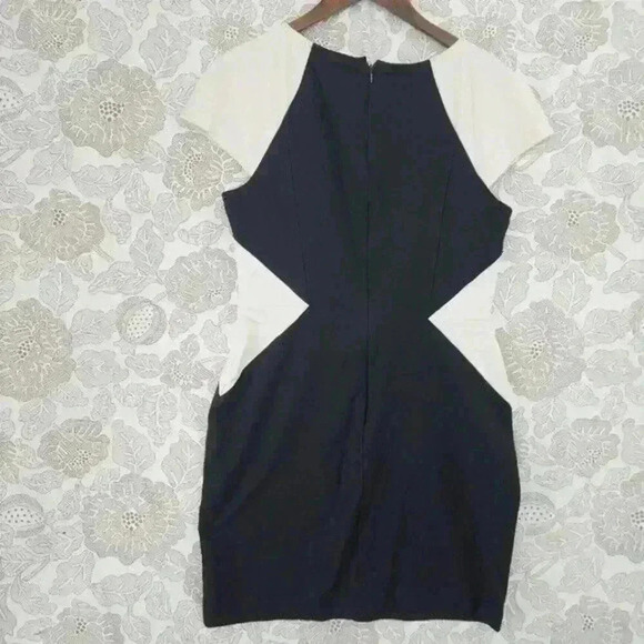 erin fetherston Geometric print Cap sleeve crewneck Mini Sheath dress 12 - Picture 2 of 7